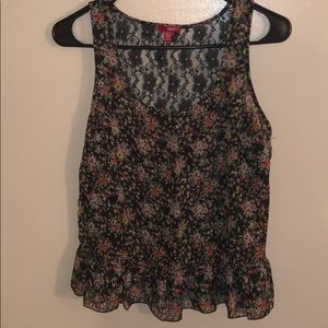Women’s Floral Tank/Blouse/Lace Back
